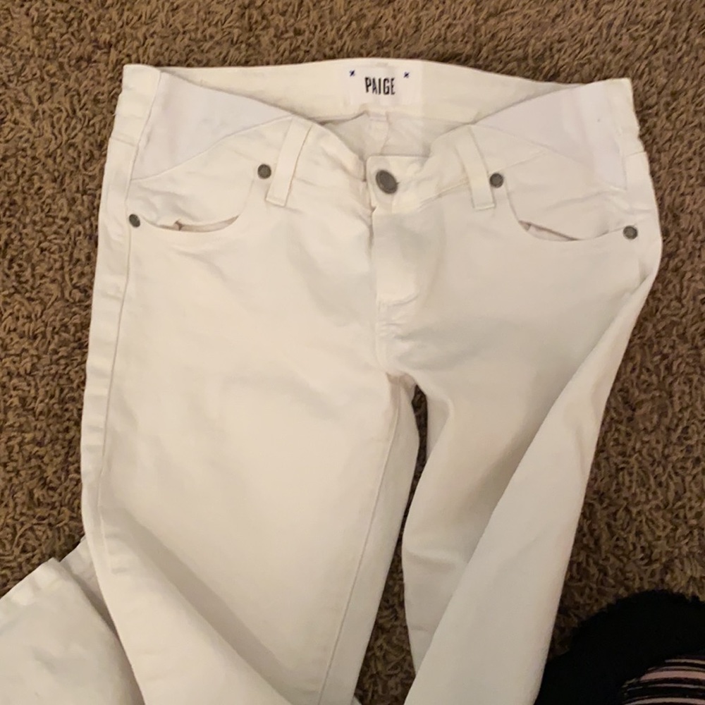 Paige White Maternity Jeans Size 25